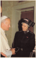Delcampe - Salvation Army Eva Burrows Meeting Pope John Paul II 1982 UK Visit Postcard - Päpste