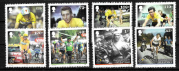 Delcampe - Isle Of Man: 100. Tour De France, 8 Briefmarken, Postfrisch - Cyclisme