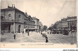 Delcampe - ADBP3-75-0214 - PARIS - La Gare Et Le Boulevard Montparnasse - Pariser Métro, Bahnhöfe