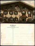 Delcampe - Ansichtskarte Mittenwald Hornsteinerhaus - Fassadenbemalung 1905 - Mittenwald