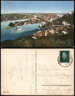 Delcampe - Ansichtskarte Passau Stadtblick Mit Dampfer 1930 - Passau