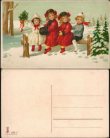 Delcampe - Ansichtskarte  Kinder Künstlerkarte Mädchen In Winterkleidung 1904 - Abbildungen