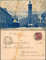 Delcampe - Ansichtskarte Einbeck Marktplatz Im Winter Neujahrskarte 1898 - Einbeck