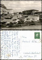 Delcampe - Ansichtskarte Rüsselsheim Bahnhofsplatz Parkplatz VW Käfer Fotokarte 1961 - Ruesselsheim