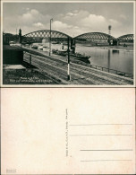Delcampe - Ansichtskarte Riesa Blick Auf Landeplatz Und Elbbrücke. Dampfer 1932 - Riesa