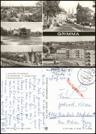 Delcampe - Ansichtskarte Grimma DDR Mehrbild-AK Ortsansichten 1986   Mit NACHGEBÜHR-Stempel - Grimma