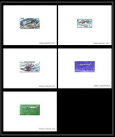Delcampe - France - PA Poste Aerienne Aviation Lot De 5 épreuve De Luxe (deluxe Proof) 50/51/56/59/60 Cote 500 - Flugzeuge