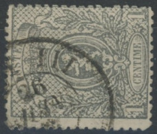 Delcampe - [O SUP] N° 23a, 1c Gris Pâle - Obl Ambulant 'EST III' - 1866-1867 Piccolo Leone