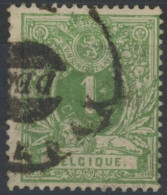 Delcampe - [O SUP] N° 26, 1c Vert - Obl Anvers O - 1869-1883 Leopoldo II