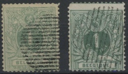 Delcampe - [O B/TB] N° 26, Lot De 2 Ex - Obl Rurales 14 Et 18 Barres - 1869-1883 Leopoldo II