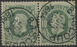 Delcampe - [O SUP] N° 30, Superbe Paire Avec Jolie Obl SC 'Bascoup' - 1869-1883 Leopoldo II