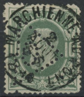 Delcampe - [O SUP] N° 30 Perforé, Superbe Obl Centrale SC 'Marchienne Au Pont' - 1869-1883 Leopoldo II