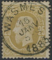 Delcampe - [O SUP] N° 32, Jolie Obl SC 'Wasmes' - 1869-1883 Leopoldo II