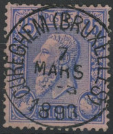 Delcampe - [O SUP] N° 48, Obl Concours SC 'Cureghem (Bruxelles)' - 1884-1891 Leopoldo II