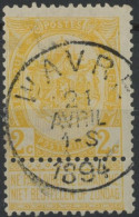 Delcampe - [O SUP] N° 54, Obl Concours SC 'Wavre' - 1893-1900 Barba Corta