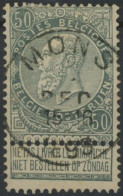 Delcampe - [O SUP] N° 63, Jolie Obl SC 'Mons' - 1893-1900 Barba Corta