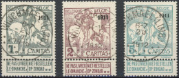 Delcampe - [O SUP] N° 92+94+96, Soit 3 Valeurs Avec Obl Concours - 1910-1911 Caritas