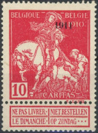 Delcampe - [** SUP] N° 99-cu, Surcharge '1911' Déplacée - 1910-1911 Caritas