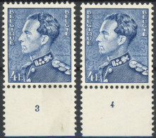 Delcampe - [* SUP] N° 847A, N°s De Planches 3 Et 4 - 1936-1951 Poortman