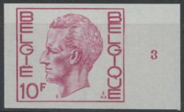 Delcampe - [(*) SUP] N° 1584, 10F Lilas-rose, Non Dentelé - N° De Planche 3 (tirage 4 Ex). Rare - Autres & Non Classés