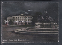 Delcampe - Cartolina Gorizia Piazza Della Vittoria Notturno FAD396 - Gorizia