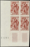 Delcampe - FRANCE Essais De Couleurs ** - 944, Bloc De 4 Essais De Couleurs Cdf: 18f. Hernani, V. Hugo (Spink) - Cote: 150 - Autres & Non Classés