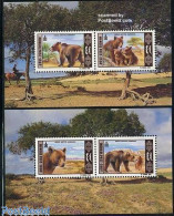 Delcampe - Mongolia 1998 Gobi Brown Bear 2 S/s, Mint NH, Nature - Animals (others & Mixed) - Bears - Mongolie
