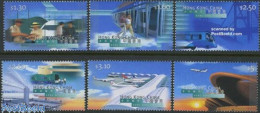 Delcampe - Hong Kong 1998 Chek Lap Kok Airport 6v, Mint NH, Transport - Aircraft & Aviation - Railways - Neufs