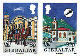 Delcampe - 84256 MNH GIBRALTAR 1986 NAVIDAD. AÑO INTERNACIONAL DE LA PAZ - Other & Unclassified