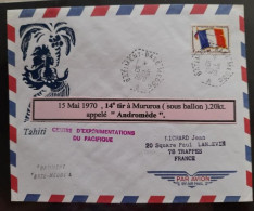 Delcampe - ENVELOPPE TIRS NUCLEAIRES CEP MURUROA 15/05/1970 MEDOC - Usados