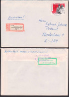 Delcampe - Parteitag Der SED 85 Pf Portogenau Auf R-Brief (3012), Rs Mit Grüner Tauschmarke Der DDR - Cartas & Documentos