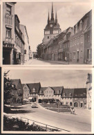 Delcampe - Lommatzsch Straßenzug Und Markt  - Je Fotokarte Mit Hotel - Lommatzsch