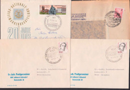 Delcampe - Sitzendorf Motiv Wanderer, Lückendorf Mit Hochwald, Magdeburg 4 SSt. Bund /DDR - Cartas & Documentos