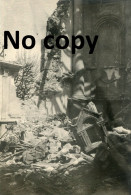 Delcampe - PHOTO ALLEMANDE - LES RUINES DE L'EGLISE A MONTAUBAN PRES DE FRICOURT - LONGUEVAL SOMME - GUERRE 1914 1918 - War, Military