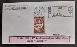 Delcampe - ENVELOPPE TIRS NUCLEAIRES CEP MURUROA 22/05/1970 - Usados