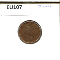 Delcampe - 2 EURO CENTS 2001 FRANCE Pièce #EU107 - France