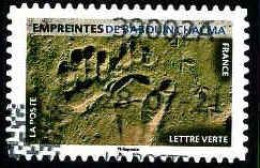 Delcampe - France Poste AA Obl Yv:1958 Mi:7840 Empreintes De Babouins Charcma (Belle Obl.mécanique) - Affen
