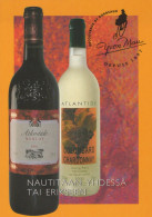 Delcampe - Finland Advertising Atlantide Yvon Mau Merlot Chardonnay Wine Unposted #SDN086 - Blumen