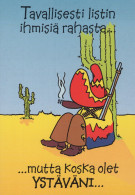 Delcampe - Finland Humorous Cartoon Cowboy Desert Gut You For Money Joke Unposted #SDS209 - Valentinstag