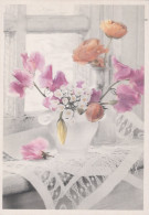 Delcampe - Finland Modern Elegant Floral Still Life With Pink Purple Unposted #SDS210 - Blumen