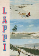 Delcampe - Finland Winter Scenes With Reindeer Sled And Skier Unposted #SDS221 - Finlande