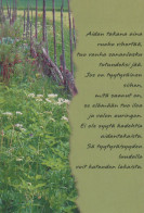 Delcampe - Finland Rustic Garden Fence Wildflowers Finnish Poem Unposted #SDS204 - Blumen
