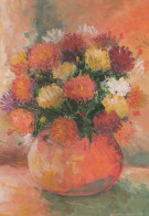 Delcampe - Finland Abstract Impressionist Painting Colorful Flower Bouquet #SDS146 - Blumen