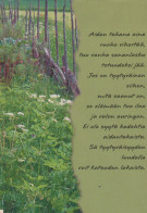 Delcampe - Finland Rural Landscape With Wooden Fence Finnish Poem Unposted #SDS156 - Werbepostkarten