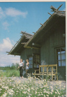 Delcampe - Finland Kustavi Peltorinne Shop Women Rustic Thatched Roof Unposted #SDS155 - Werbepostkarten