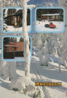 Delcampe - Finland Lomasäkylä Winter Holiday Village Restaurant Snowmobile #SDS141 - Werbepostkarten