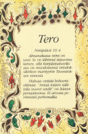 Delcampe - Finland Name Day Card For Tero Personal Traits Ornate Border Unposted #SDS109 - Werbepostkarten