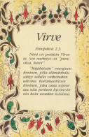 Delcampe - Finland Virve Name Meaning Personal Characteristics Art Unposted #SDS104 - Werbepostkarten
