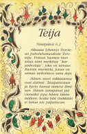Delcampe - Finland Finnish Name Day Card Teija Name Meaning Personal Unposted #SDS108 - Werbepostkarten
