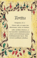 Delcampe - Finland Name Day Card Terttu With Decorative Frame And Personal #SDS107 - Werbepostkarten